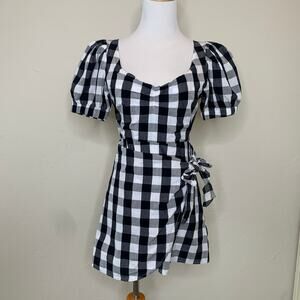 Nightwalker Black White Checker Dress Sz Small